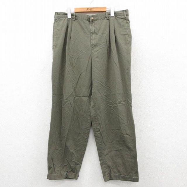 W38★古着 オールドネイビー OLD NAVY パンツ メンズ コットン 濃緑 26feb14