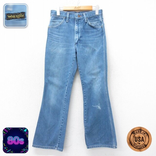 【50%OFF】ラングラー 80s ジーンズ ヒゲ ネイビー W28 | 古着