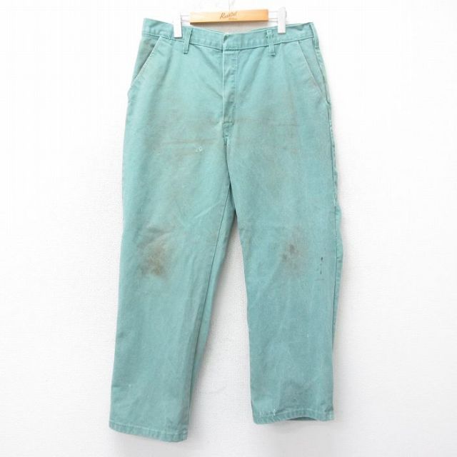 【20%OFF】90s ワークパンツ ライトグリーン W35 | 古着