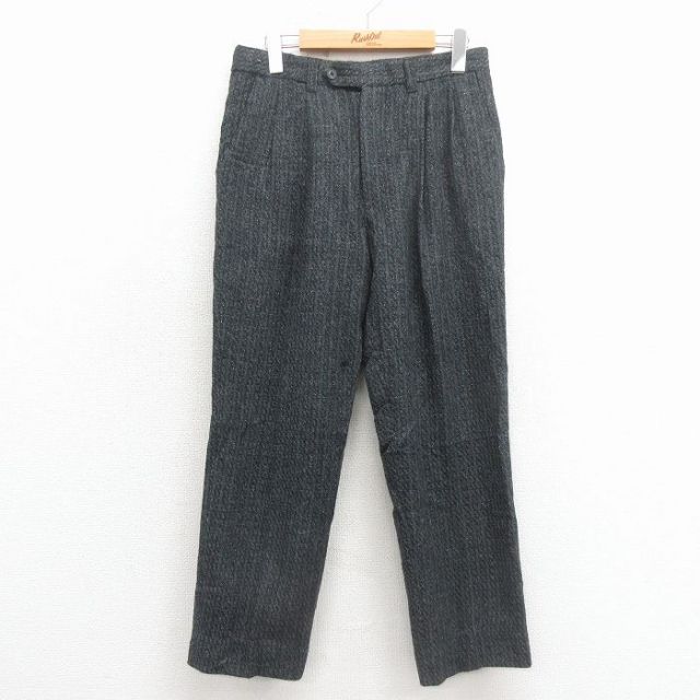 【20%OFF】W31★古着 スラックス パンツ メンズ 90年代 90s グレー他 26feb16