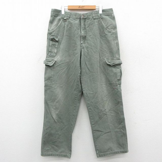 【20%OFF】00s カーゴパンツ ダック地 グリーン W36 | 古着