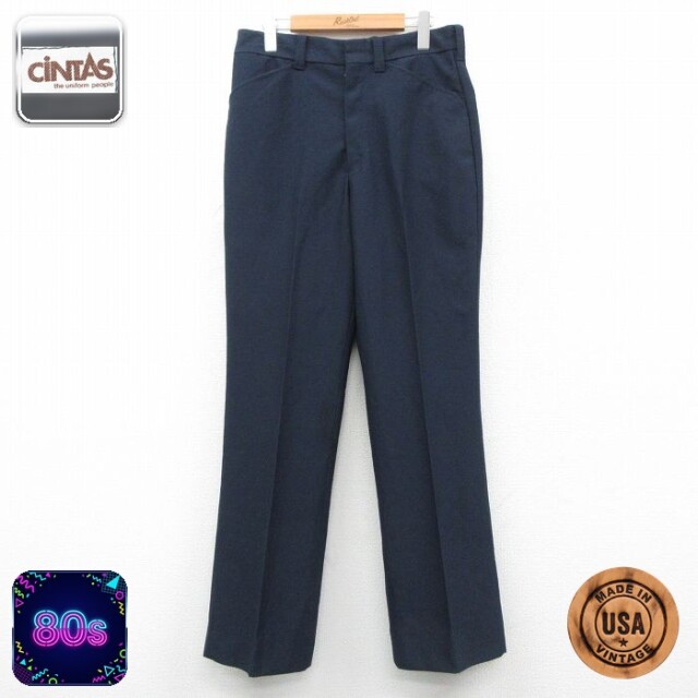 【50%OFF】CINTAS 80s スラックス パンツ タロン ネイビー W32 | 古着