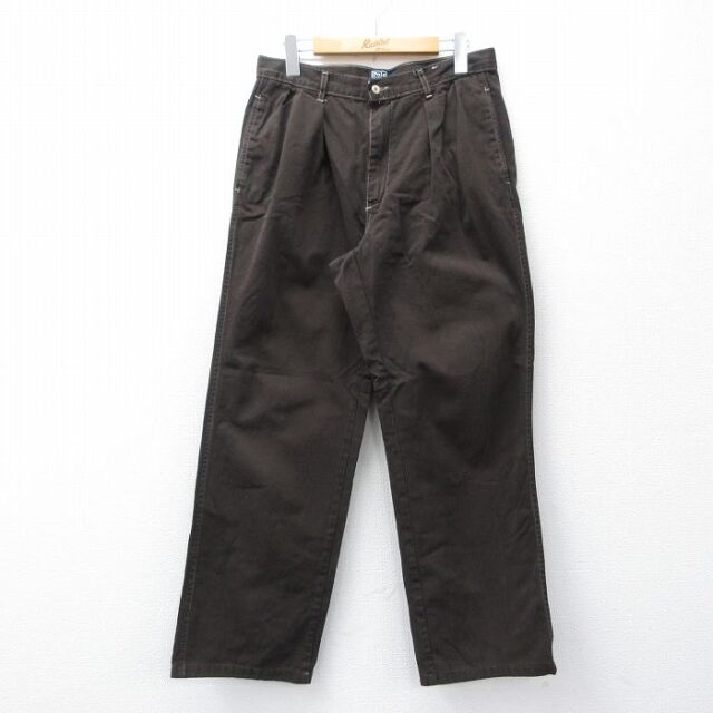 W31★古着 ラルフローレン ブランド チノ パンツ チノパン メンズ 80年代 80s USA製 タロン 濃ベージュ【spe】 26feb20