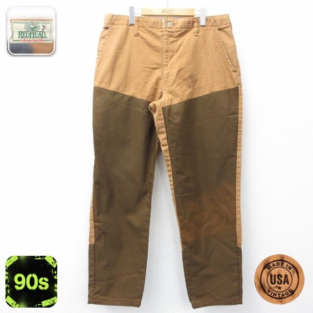 【50%OFF】レッドヘッド 90s ハンティングパンツ ダック地 ブラウン W38 | 古着