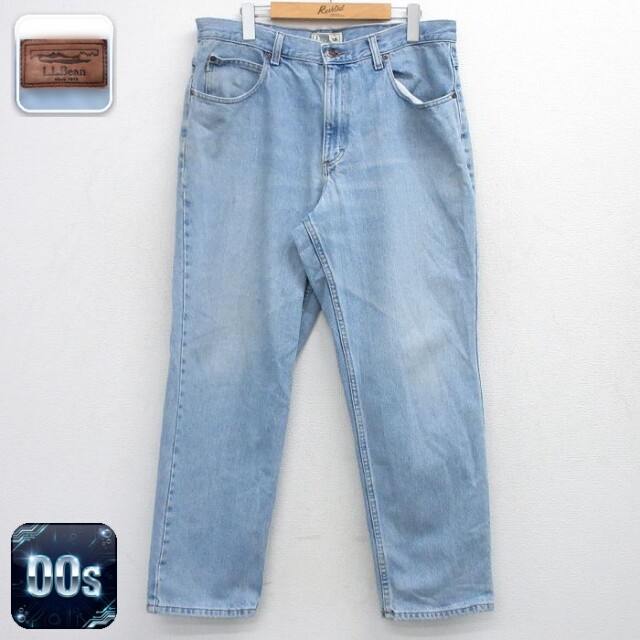 【50%OFF】エルエルビーン 00s ジーンズ ヒゲ ネイビー W36 | 古着