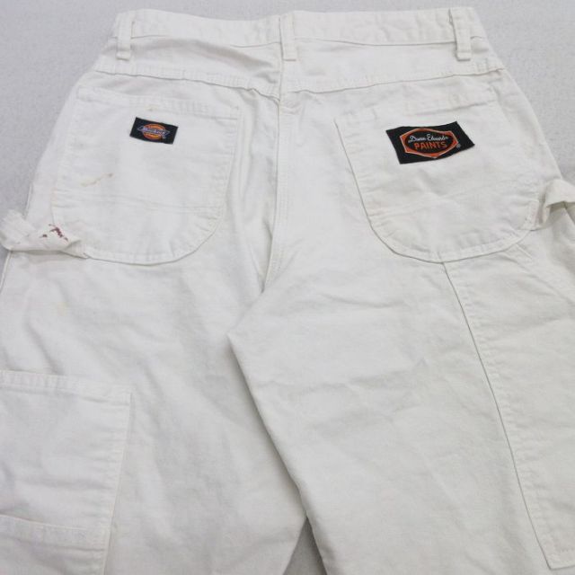 古着通販 W29☆古着 ディッキーズ ペインター パンツ メンズ コットン 白