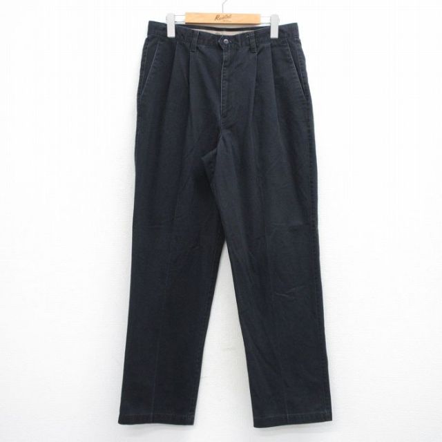 W32★古着 ドッカーズ パンツ メンズ 00年代 00s コットン 黒 26feb27