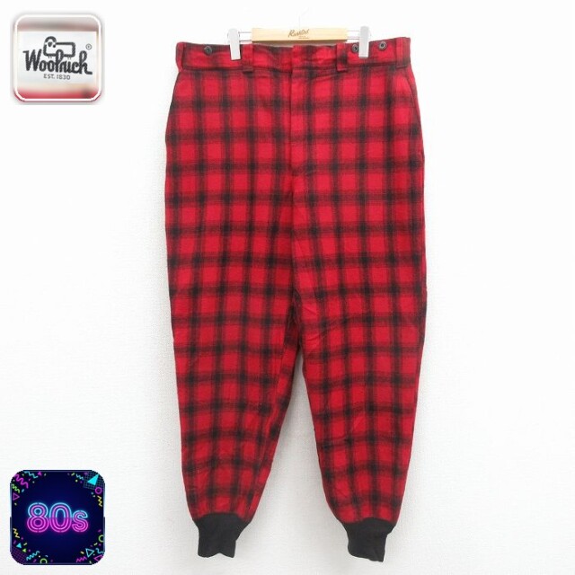 【50%OFF】ウールリッチ 80s パンツ タロン レッドチェック W40 | 古着