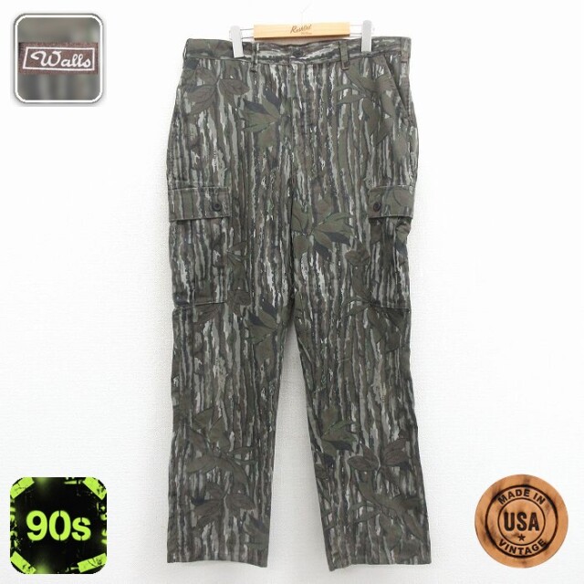 【50%OFF】ウォールズ 90s カーゴパンツ リアルツリー グリーン W38 | 古着