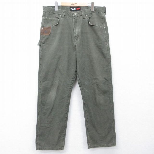 【20%OFF】ラングラー ペインターパンツ リップストップ グリーン W36 | 古着