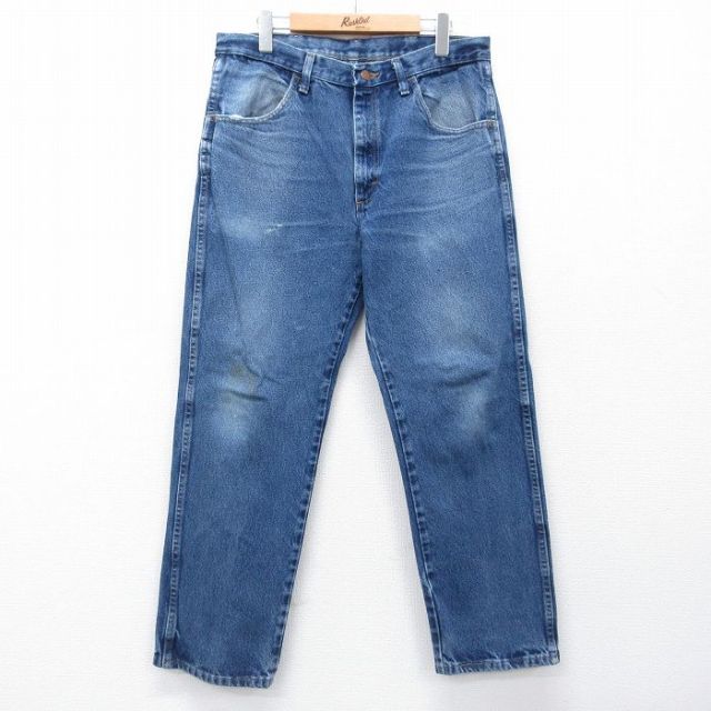 【20%OFF】ラスラー W33ジーンズ ヒゲ ネイビー | 古着