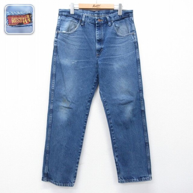 【50%OFF】ラスラー W33ジーンズ ヒゲ ネイビー | 古着