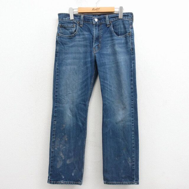 W32★古着 リーバイス Levis 569 ジーンズ メンズ ヒゲ 紺 デニム 26mar10