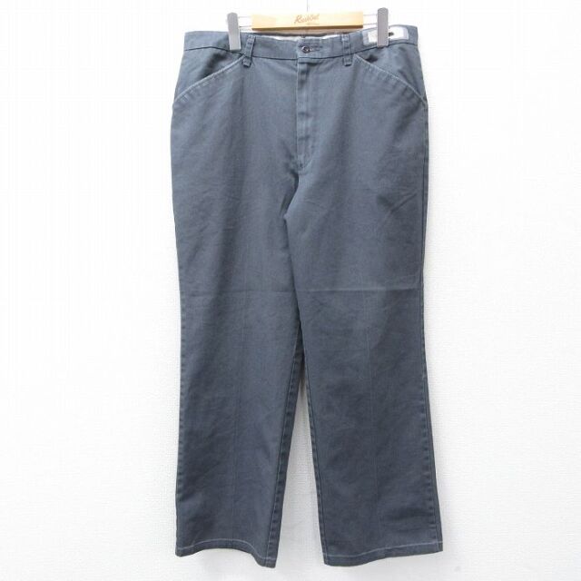 W34★古着 レッドキャップ ワーク パンツ メンズ 00年代 00s 濃グレー 26mar14