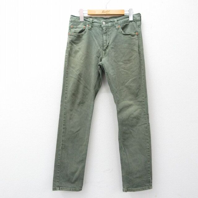 W30★古着 リーバイス Levis 511 ジーンズ メンズ 緑 デニム 26mar16
