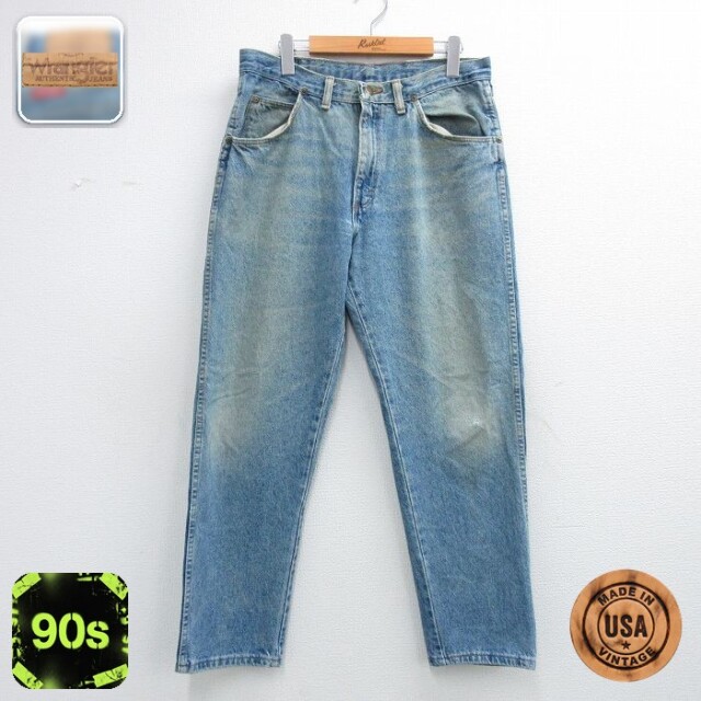 【20%OFF】ラングラー 90s ジーンズ ヒゲ ネイビー W34 | 古着