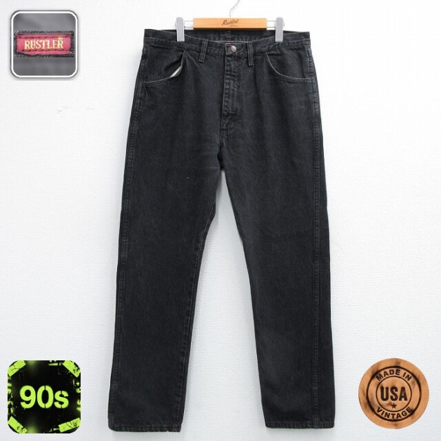 【20%OFF】ラスラー 90s ジーンズ ブラック W38 | 古着