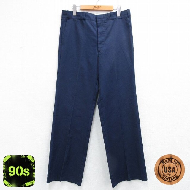 【20%OFF】ワークパンツ ネイビー 実寸W34 | 古着