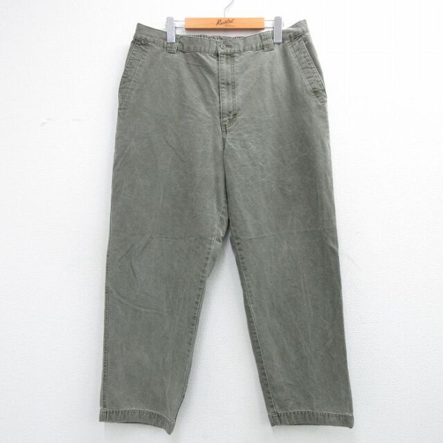 エルエルビーン 00s パンツ ダック地 グリーン 実寸W38 | 古着