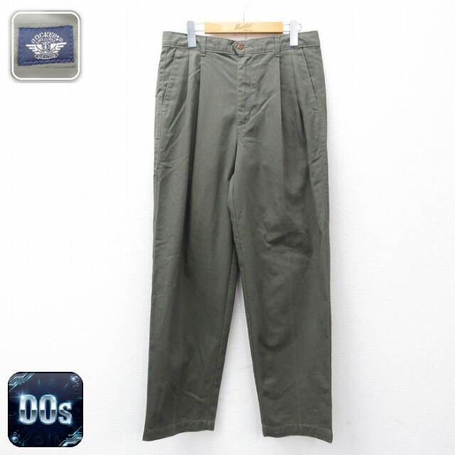 【20%OFF】ドッカーズ 00s パンツ グリーン 実寸W32 | 古着