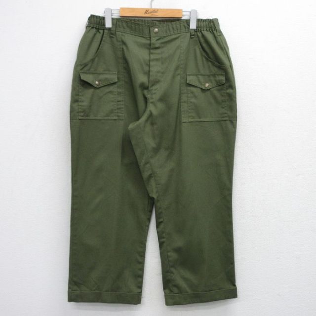W32★古着 ボーイスカウト ブッシュ パンツ メンズ 濃緑 26mar28