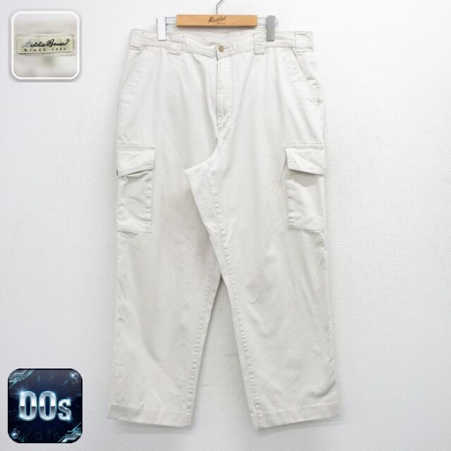 【20%OFF】エディーバウアー 00s カーゴパンツ ベージュ 実寸W36 | 古着