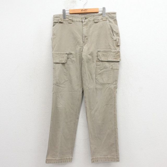 DULUTH TRADING カーゴパンツ ベージュ 実寸W34 | 古着