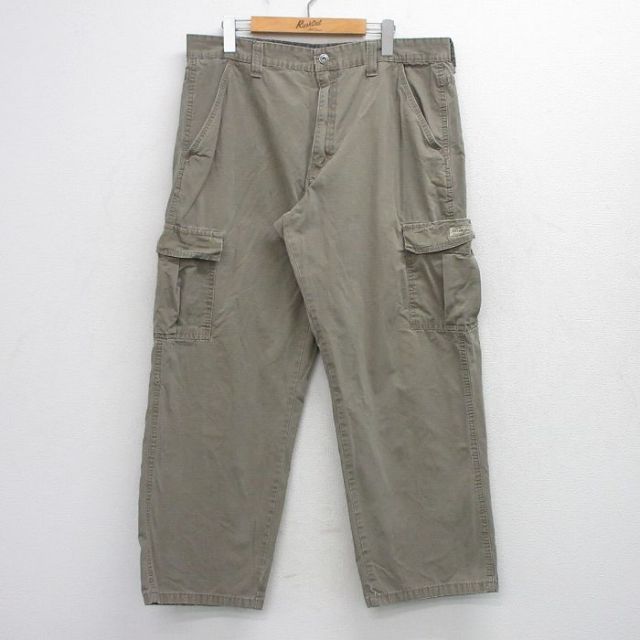 ラングラー カーゴパンツ リップストップ ブラウン 実寸W36 | 古着