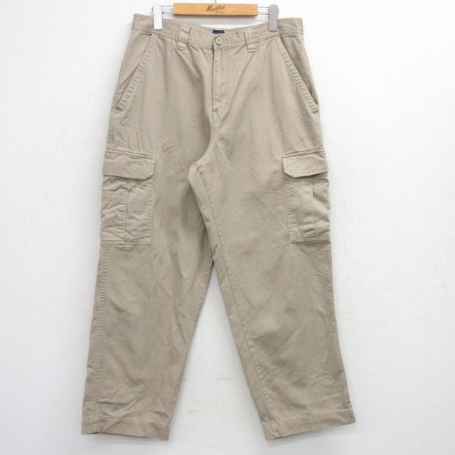 ベーシックエディションズ カーゴパンツ ベージュ 実寸W34 | 古着