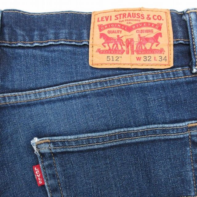 古着通販 W32☆古着 リーバイス Levis 512 ジーンズ メンズ ヒゲ 紺