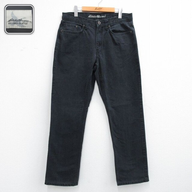【20%OFF】エディーバウアー ジーンズ ブラック 実寸W34 | 古着