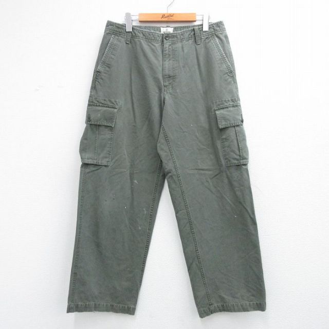 ギャップ カーゴパンツ グリーン 実寸W32 | 古着