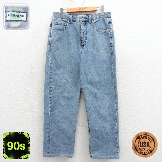 【20%OFF】ゲス GUESS 90s ジーンズ タロン ライトブルー 実寸W32 | 古着