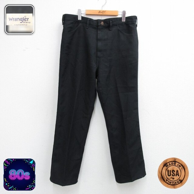 【20%OFF】ラングラー 80s パンツ タロン ブラック 実寸W38 | 古着