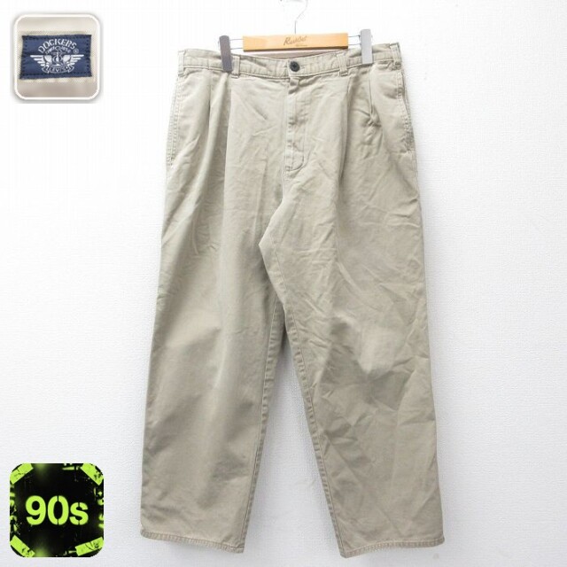 【20%OFF】ドッカーズ 90s パンツ タロン ベージュ 実寸W35 | 古着