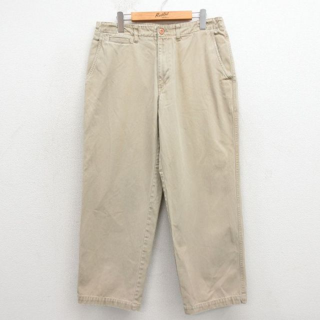 ジェイクルー パンツ ヘリンボーン ベージュ 実寸W34 | 古着