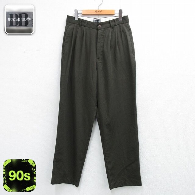 ビューグルボーイ 90s パンツ グリーン 実寸W30 | 古着