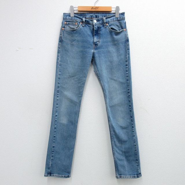 リーバイス511 ジーンズ ヒゲ ネイビー 実寸W32 | 古着
