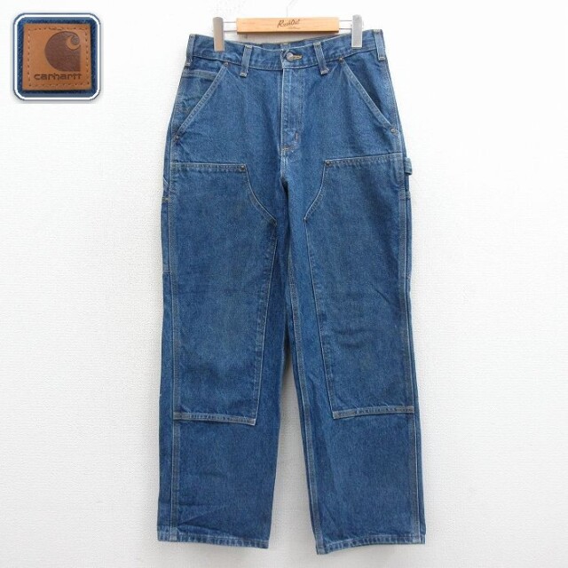 【20%OFF】カーハート W29 ペインターパンツ ダブルニー ネイビー | 古着