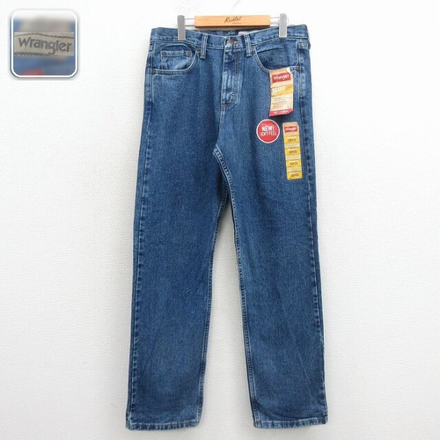 【20%OFF】ラングラー デッドストック ジーンズ ネイビー 実寸W32 | 古着