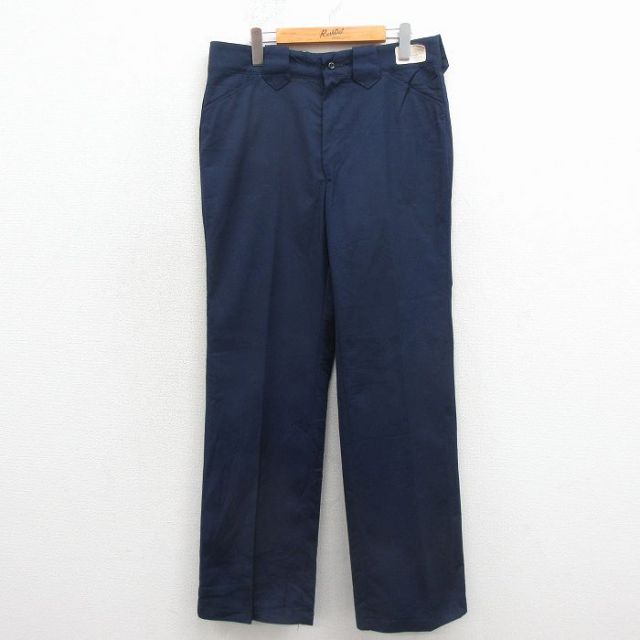 実寸W34 80s パンツ タロン ネイビー | 古着