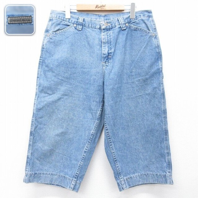 【20%OFF】リー Lee 7分丈ペインターパンツ ネイビー メンズW34相当 | 古着
