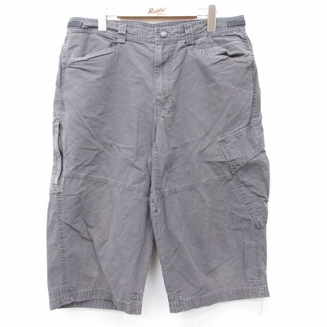 ノースフェイス 00s 7分丈パンツ リップストップ グレー メンズW34相当 | 古着