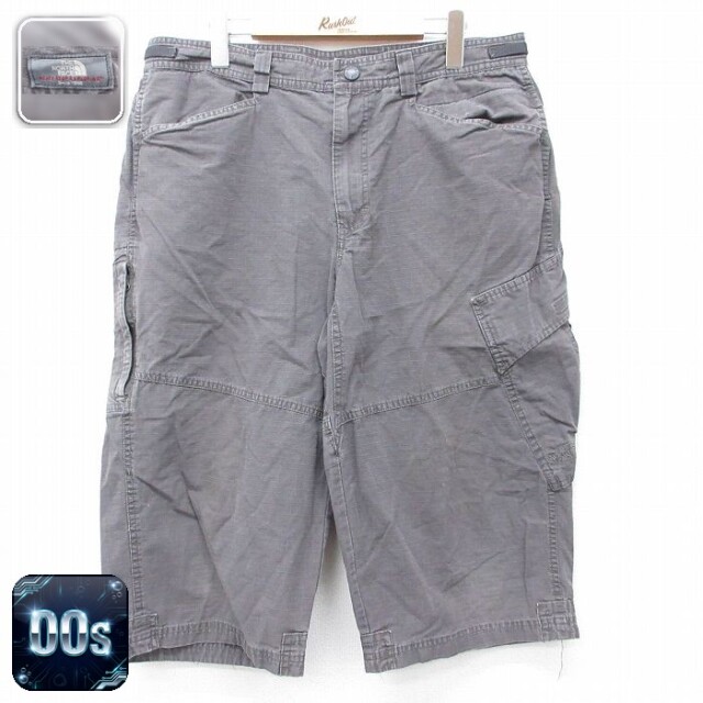 【20%OFF】ノースフェイス 00s 7分丈パンツ リップストップ グレー メンズW34相当 | 古着