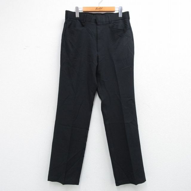 W32★古着 リーバイス Levis アクション スラックス パンツ メンズ 80年代 80s USA製 黒【spe】