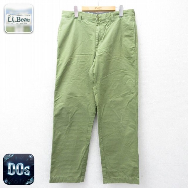 【20%OFF】エルエルビーン 00s パンツ グリーン 実寸W34 | 古着