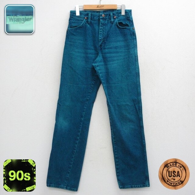 【20%OFF】ラングラー 90s ジーンズ ヒゲ ブルー 実寸W29 | 古着