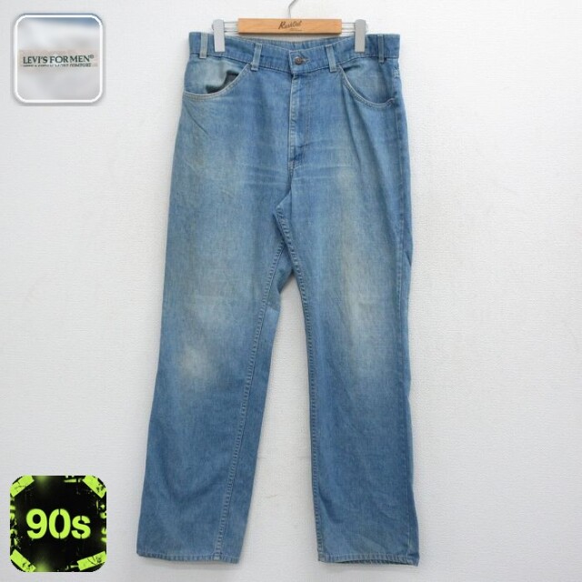 【20%OFF】リーバイス 90s ジーンズ ヒゲ ライトブルー 実寸W33 | 古着