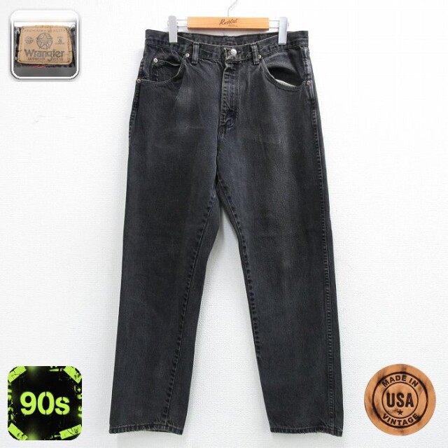 【20%OFF】ラングラー 90s ジーンズ ブラック 実寸W34 | 古着