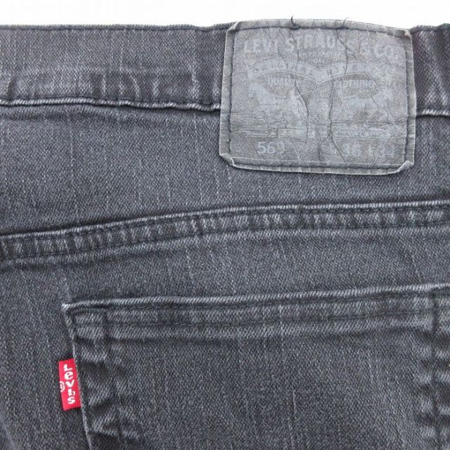 古着通販 W36☆古着 リーバイス Levis 569 ジーンズ メンズ 黒 デニム
